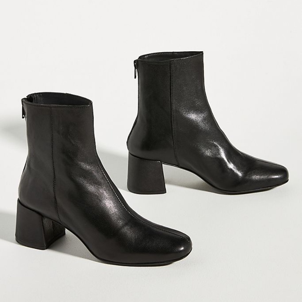 Anthropologie Black Ankle Boots